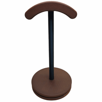 STOJAK NA SŁUCHAWKI CIEMNOBRĄZOWY STYLOWY