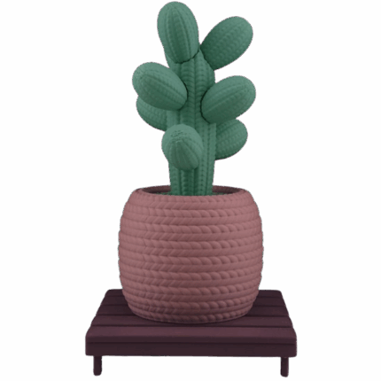 KAKTUS JAK Z WŁÓCZKI DEKORACJA