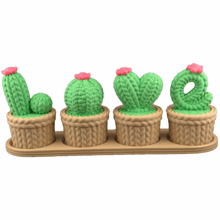 KAKTUSOWE LOVE JAK Z WŁÓCZKI DEKORACJA